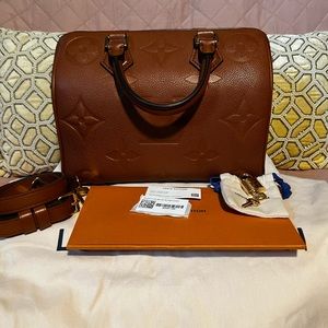 Louis Vuitton Speedy Bandouliere 25 in Cognac Empriente Leather